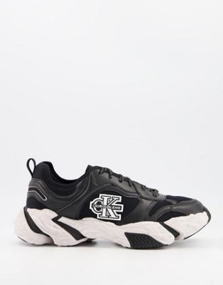 Calvin Klein chunky sneakers in black with white sole - Click1Get2 Half Price