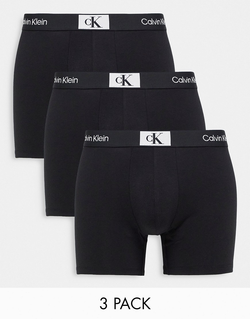 Calvin Klein CK 96 3 pack cotton boxer briefs in black