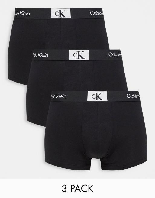 Calvin Klein Cotton Classic Trunk, 3-Pack, Black - Underwear