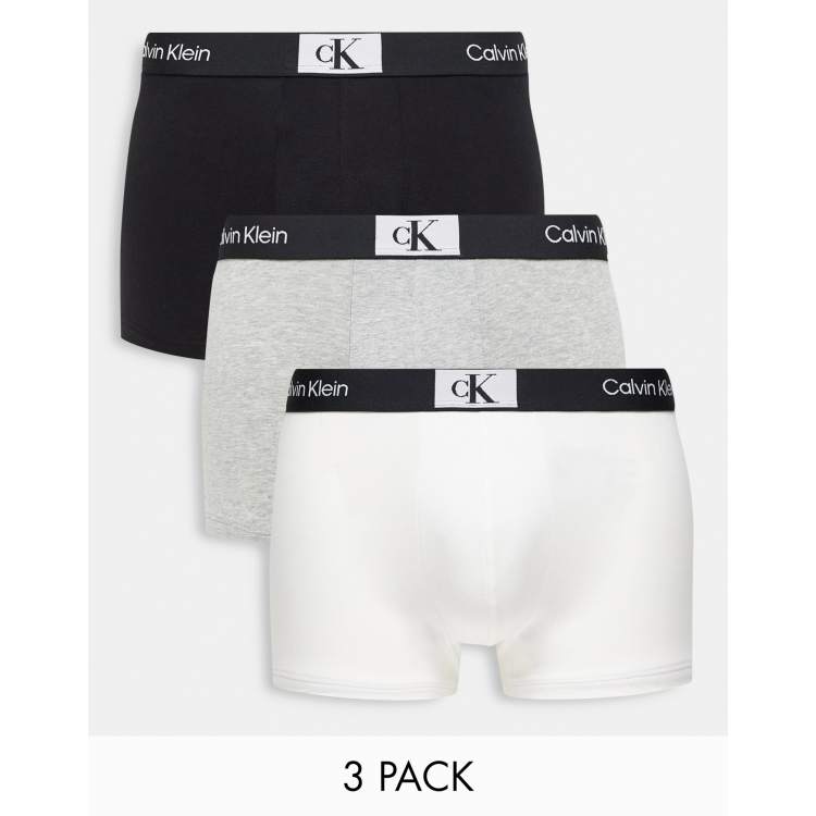 Mens Calvin Klein multi Cotton Stretch 1996 Trunks (Pack of 3)