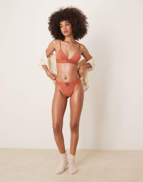 Calvin Klein - CK 96 - Completo arancione con brassière e tanga con logo - view 1