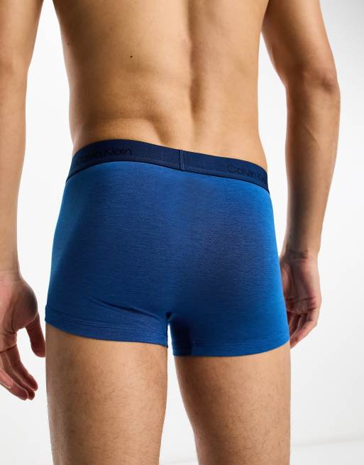 Calvin Klein CK 96 cotton micro trunk in colbalt blue, 2 of 4