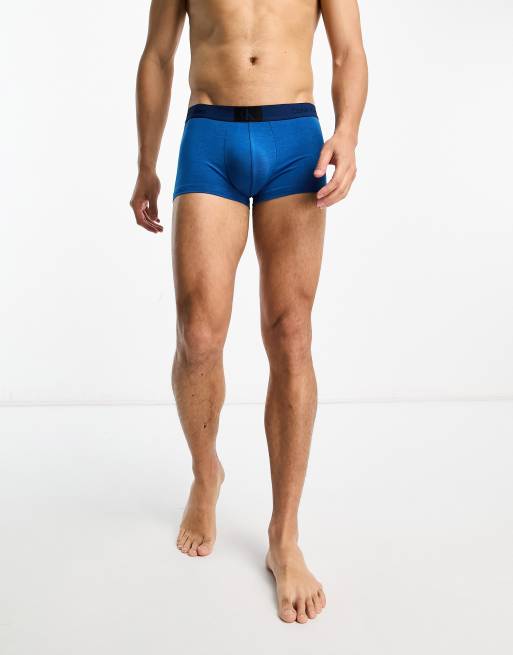 Calvin Klein CK 96 cotton micro trunk in colbalt blue, 3 of 4
