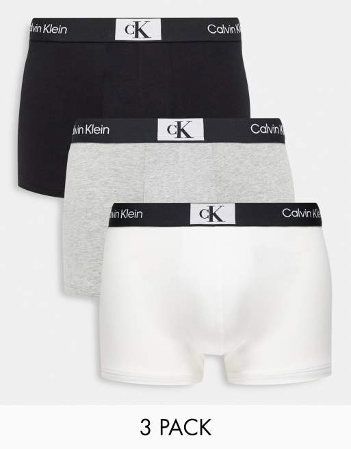 Calvin Klein - CK 96 - Lot de 3 boxers en coton - Multicolore