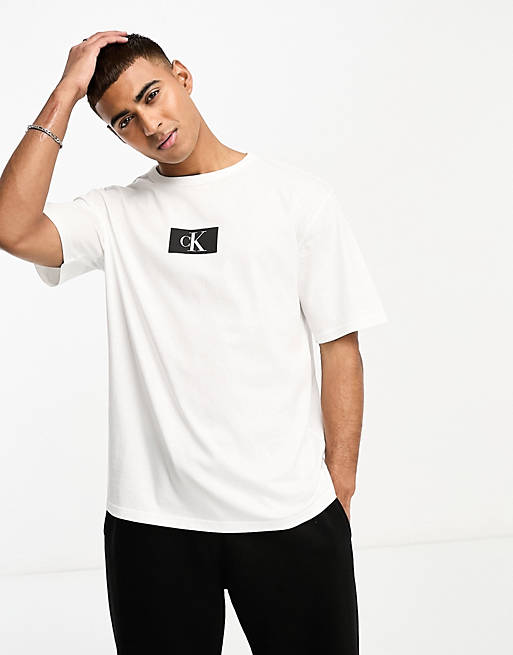 Calvin Klein CK 96 lounge t shirt in white | ASOS
