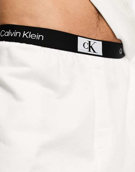 Calvin Klein CK 96 loungewear sweatpants in white, 3 of 4