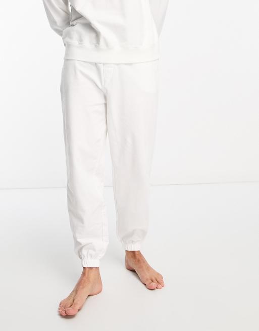 Calvin klein white sweatpants shop