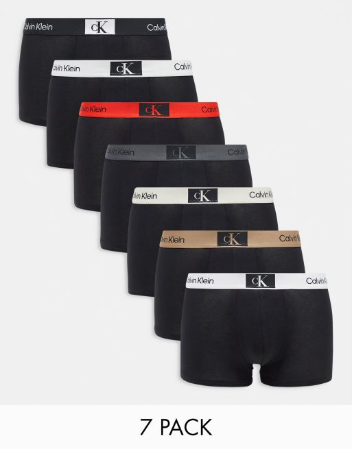 Calvin Klein - CK 96 - Pakke med 7 sorte boksershorts i bomuld