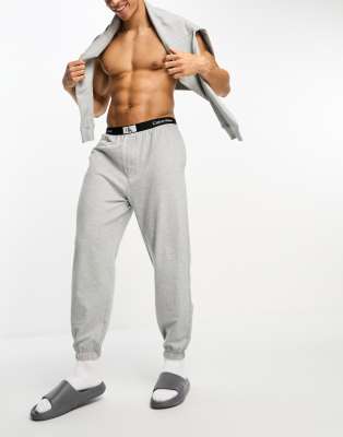 Calvin Klein CK 96 loungewear joggers in grey - ASOS Price Checker