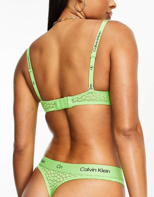 Calvin Klein CK 96 thong in lime green