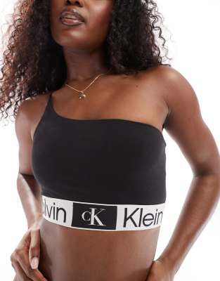 Calvin Klein - CK 96 - Ungefüttertes Bustier aus Baumwolle in Schwarz