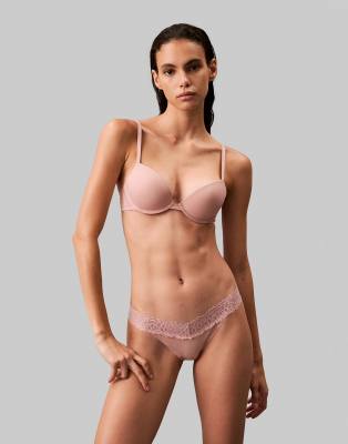 Calvin Klein - CK Attraction - Push-up-BH in Gedämpft mit tiefem Ausschnitt-Neutral