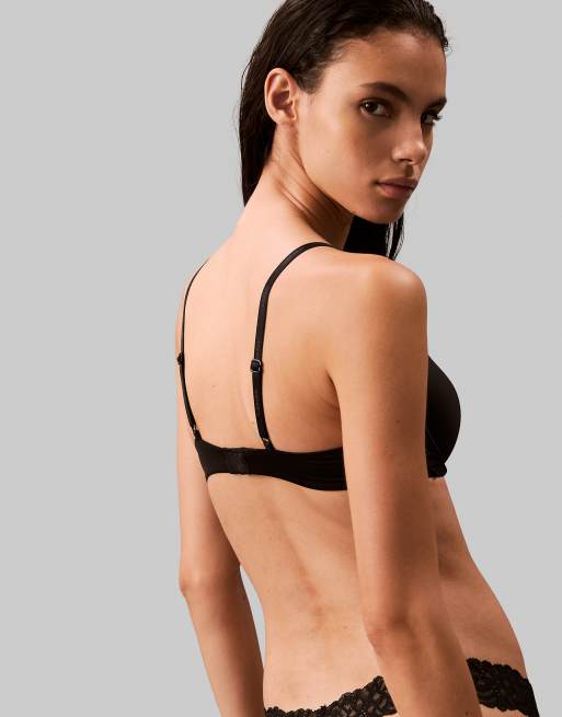 Calvin Klein – CK Attraction – Push-up-BH in Schwarz mit tiefem Ausschnitt, 4 von 4