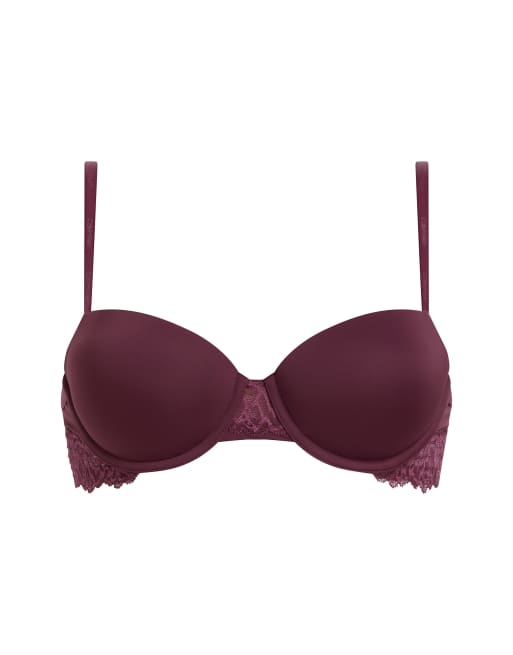 Maroon calvin klein bra clearance