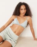 [Calvin Klein] Calvin Klein CK Attraction wireless triangle bra in light blue S Ether