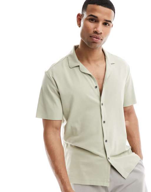 Calvin Klein – CK Black – Pyjama-Oberteil in Moosgrau