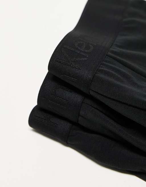 Calvin Klein - CK Black - Set van 3 boxershorts met lage taille in zwart, 4 van 4
