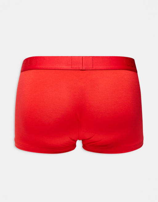 Calvin Klein – CK Black – Svarta, vita och röda trunks med låg midja, 3-pack, 3 av 4