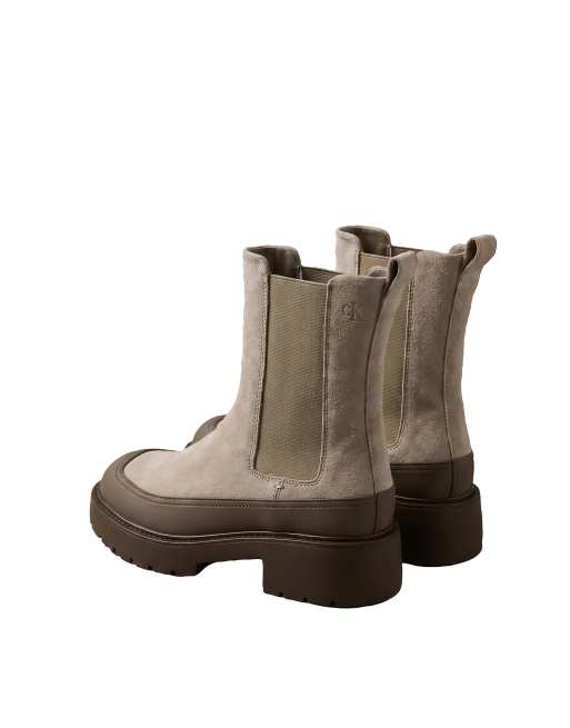 Calvin Klein Ck bold - suede chelsea boots in desert taupe/mocha, 3 of 5