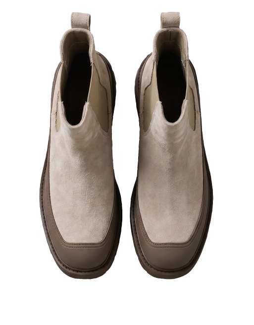 Calvin Klein Ck bold - suede chelsea boots in desert taupe/mocha, 4 of 5