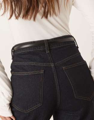 Calvin Klein Ck Buckle Belt In Black