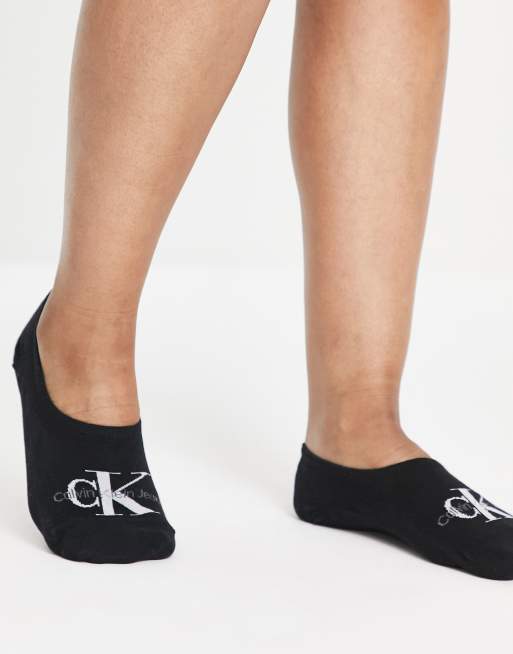 Calvin Klein - CK Jeans - Enkelsokken met logo in zwart