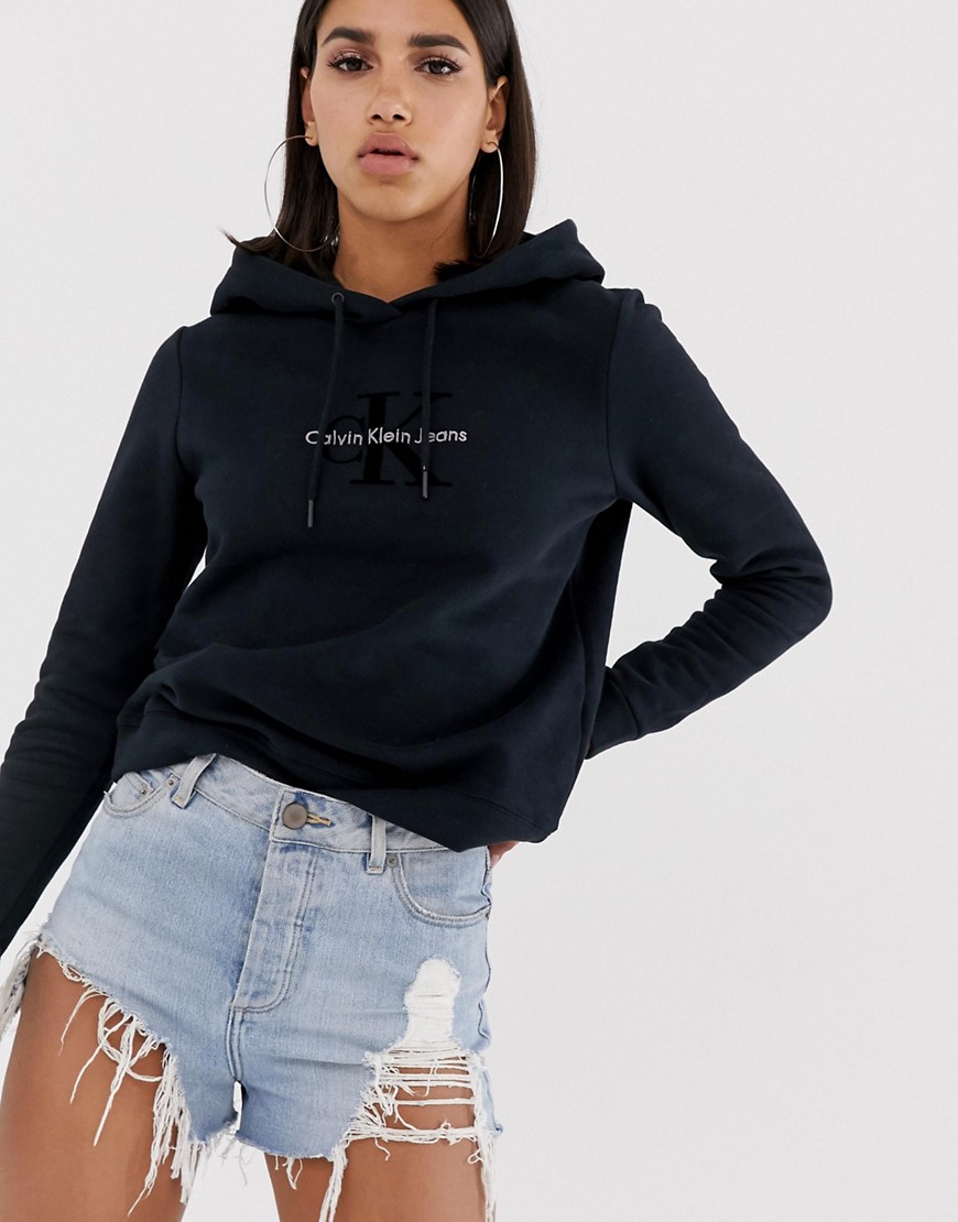 Calvin Klein CK logo hoodie-Black