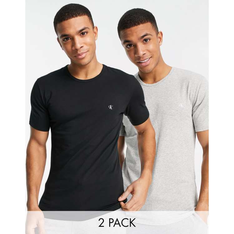 CALVIN KLEIN 2-Pack Monogram Womens Slim T-Shirt - Multi