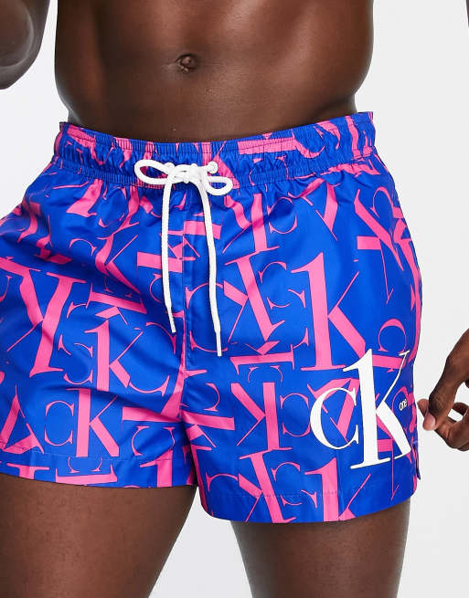 Calvin Klein - CK One - Badeshorts i polyester med flere print, 3 af 4