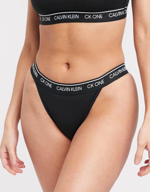 Calvin Klein CK One - Brasiliana in cotone nera, 3 di 4