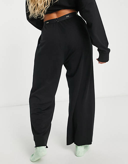 Calvin Klein CK One Cotton Logo oversized straight leg sweatpants in black  | ASOS