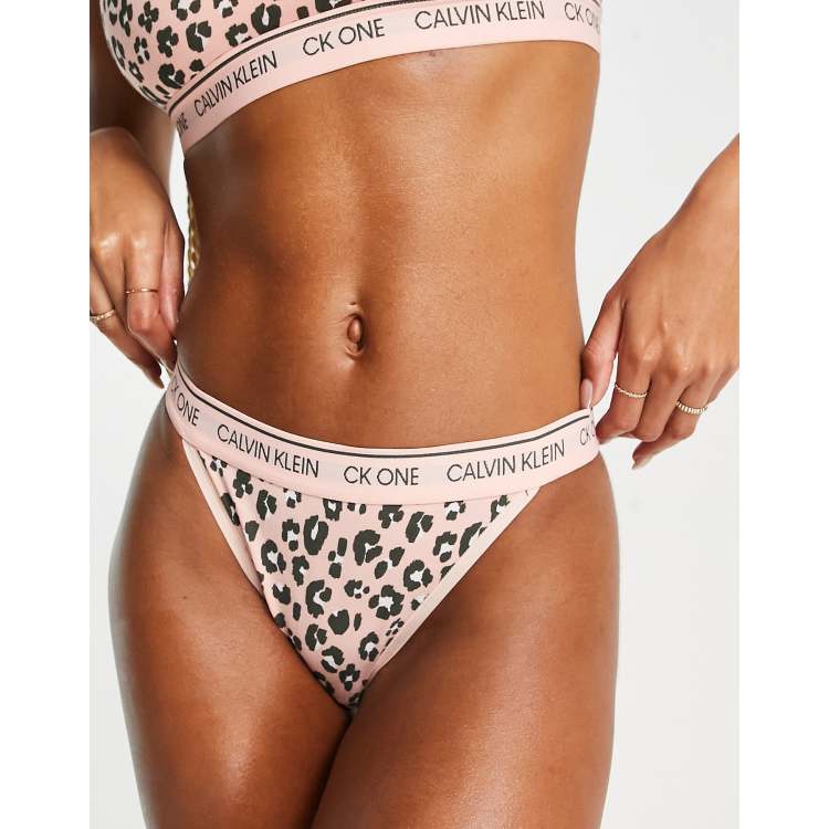 Calvin Klein CK One thong in aqua - MBLUE, ASOS