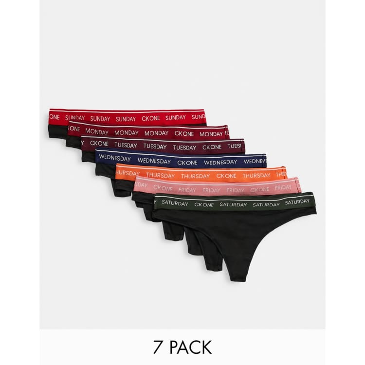 Calvin Klein 7 Pack Days Of The Week Thongs