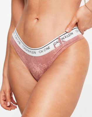 Calvin Klein CK One Faded Glory thong in faded grape