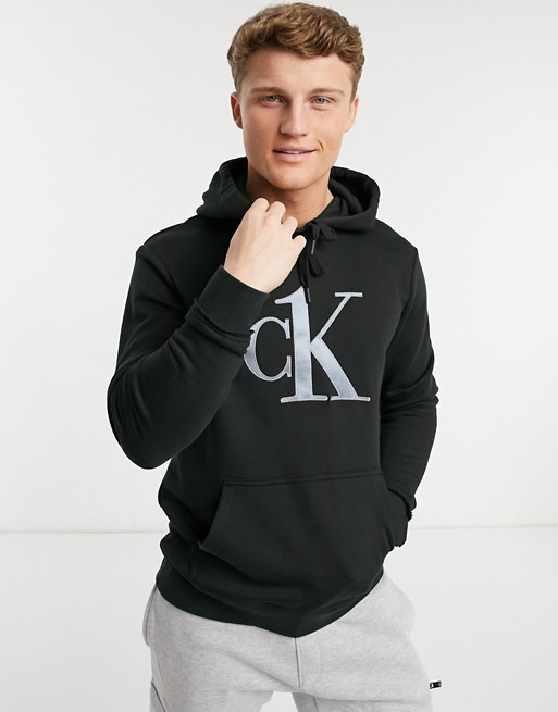 Calvin Klein CK One logo hoodie in black