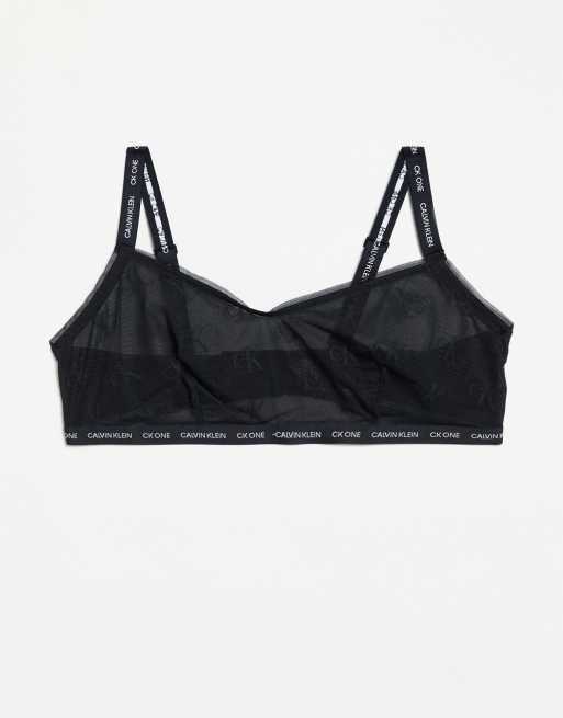 Calvin Klein Ck 96 Unlined Bralette in Black