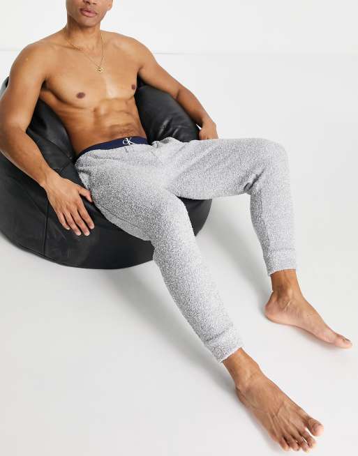 Calvin Klein CK One lounge joggers in grey towelling ASOS