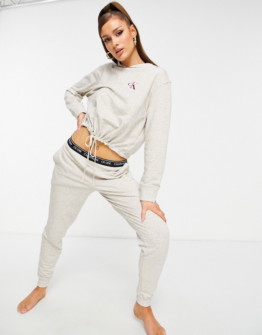 Calvin Klein CK One Lounge logo sweatpants in gray-Grey