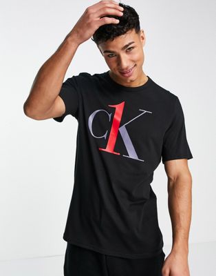 Calvin Klein CK One lounge logo t-shirt in black