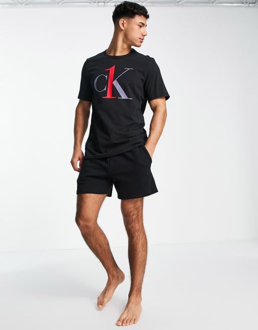 Calvin Klein - CK One - Lounge T-shirt met logo in zwart, 4 van 4