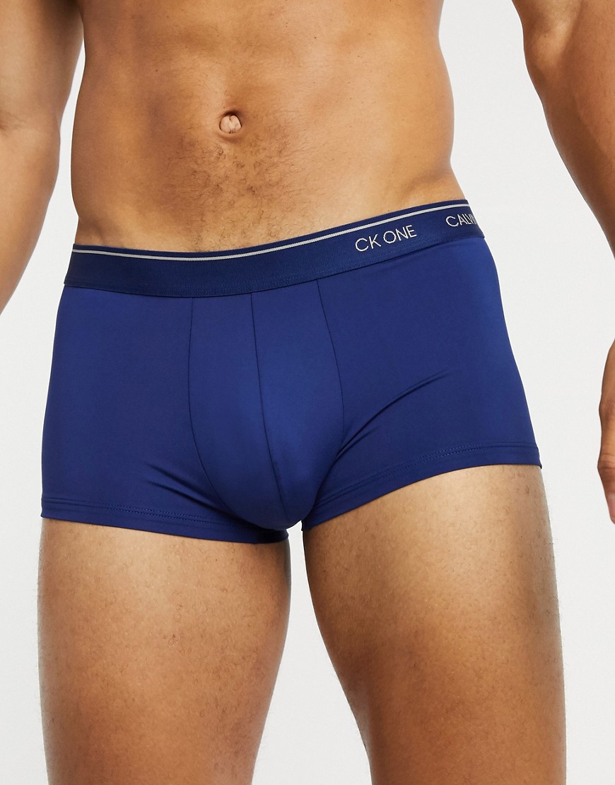 Calvin Klein CK One low rise trunk in blue-Navy