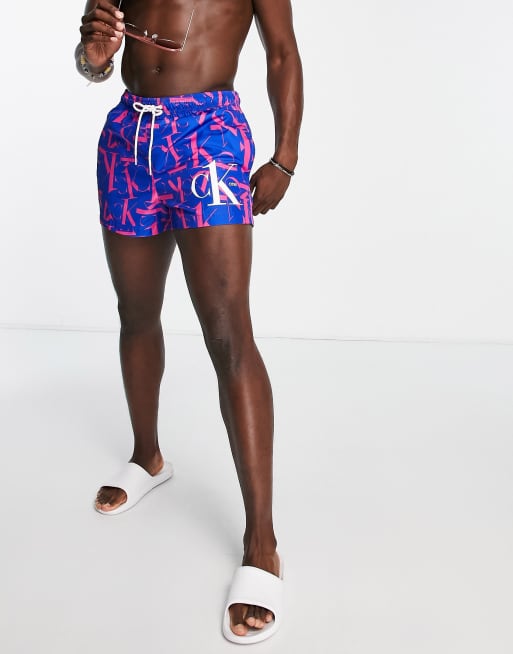 Calvin Klein - CK One - Polyester zwemshort met print in multi, 4 van 4