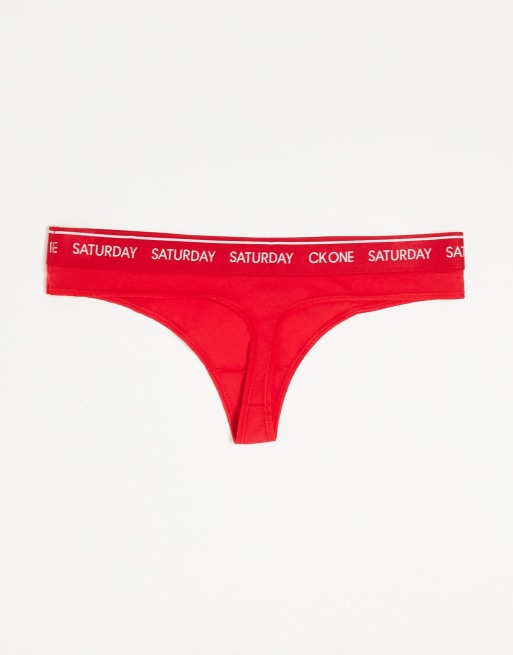 Calvin Klein CK One thong 7 pack in earth tones