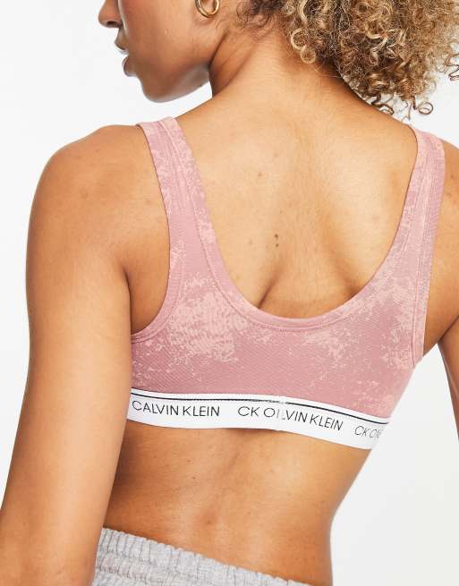 Calvin klein pink hot sale velvet triangle bra