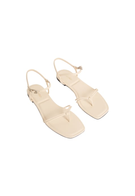 Calvin Klein Ck provence - square toe flat sandals in light cashew - view 1