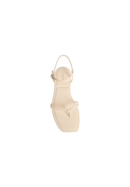 Calvin Klein Ck provence - square toe flat sandals in light cashew, 4 of 4