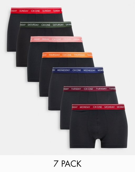 Calvin Klein Women's One Days Of The Week Thong 7-Pack, Black 1