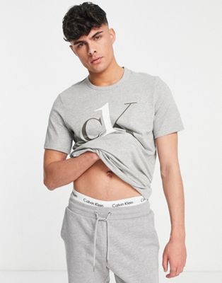 Calvin Klein CK1 graphic lounge t-shirt in grey