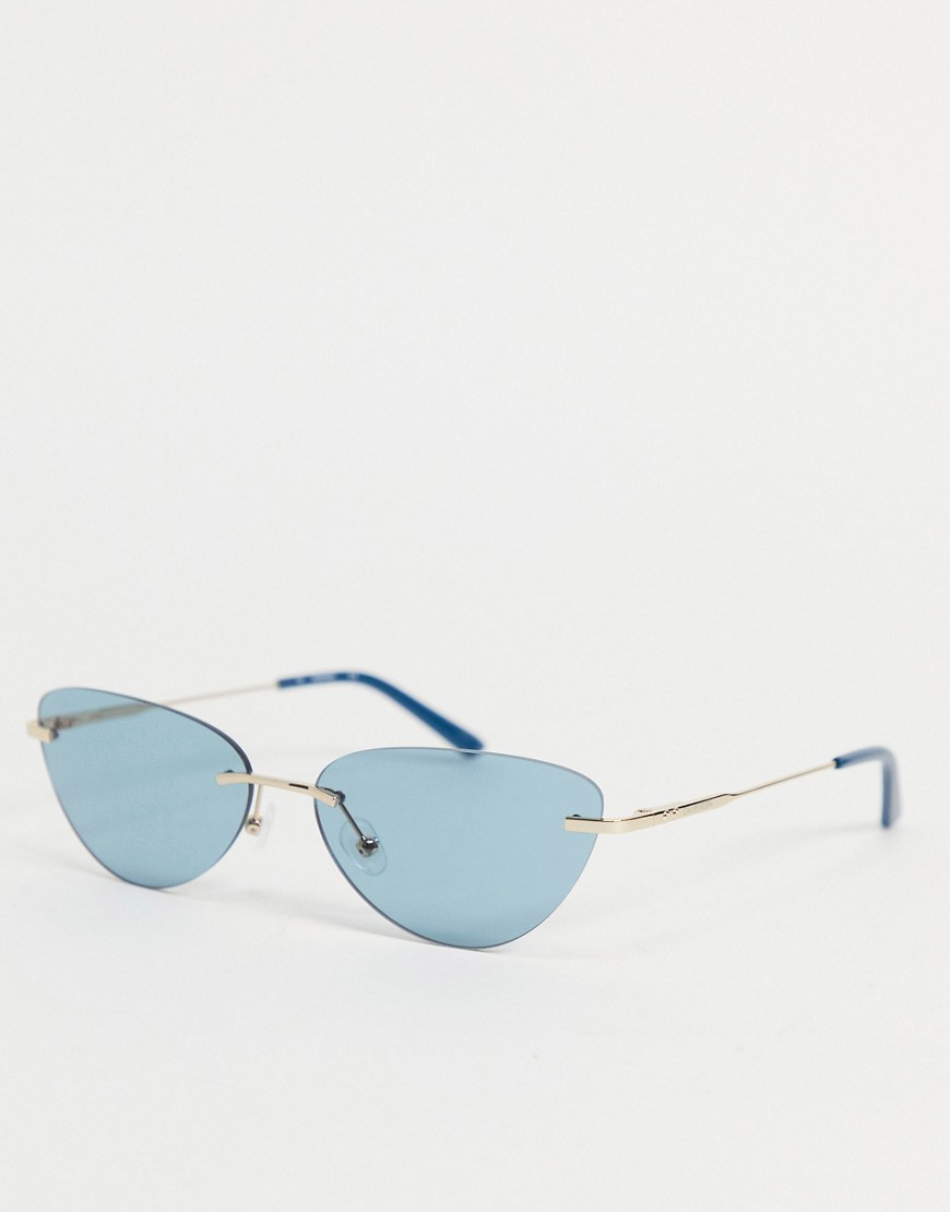Calvin Klein – CK19124S – Cat-Eye-Sonnenbrille-Blau