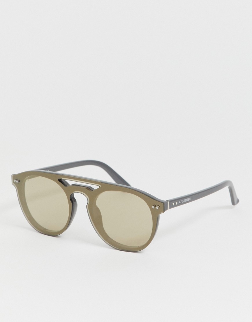 Calvin Klein CK19500S Runde solbriller-Guld